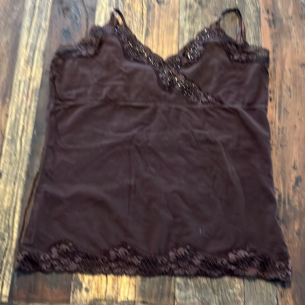 Bugle bead cotton cami (xs)